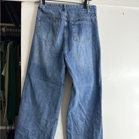 2/$15 SHEIN Blue Flare Wide Leg Jeans - Picture 2 of 4